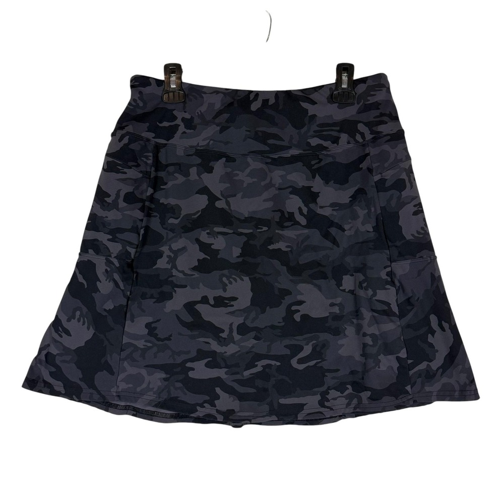 Santiny Skort Womens XL Gray Camo Athletic Pockets Running Tennis